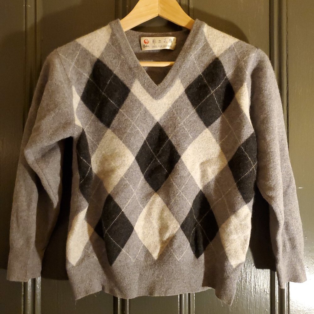 Cashmere Argyle Sweater by Erdos